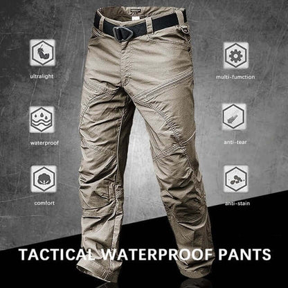 👖【S-5XL】Voděodolné outdoorové taktické kalhoty odolné proti opotřebení s více kapsami-3730507