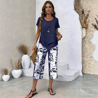 【S-5XL】VERDALISSE | Conjunto Fresco Brisa de 2 Piezas | Set de Verano Ligero y Elegante Multicolor