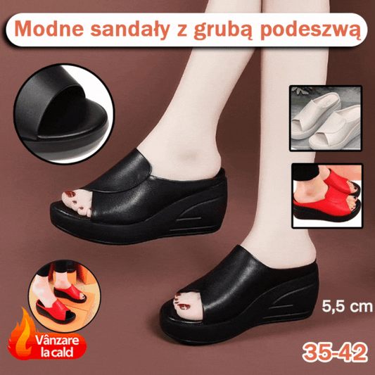 ⏳ 【obcas 5,5 cm】Měkké pantofle na klínovém podpatku, snadno kombinovatelné a pohodlné