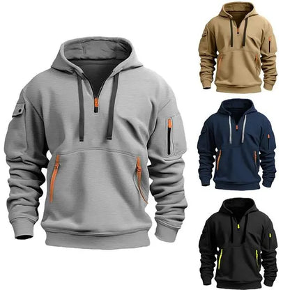 👕[Vremenski ograničena ponuda 47% popusta] Novo za jesen/zimu [S-5XL] Muška majica/kapuljača s patentnim zatvaračem i više džepova - Besplatna dostava