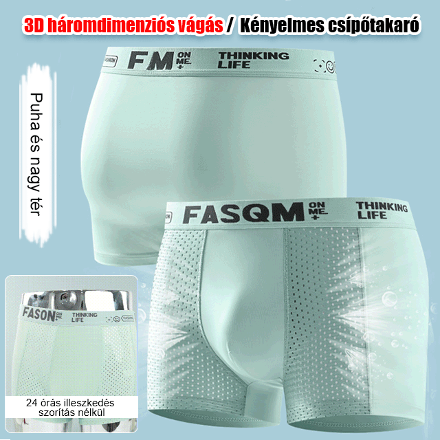 ⏰【6 piezas 32 euros】Calzoncillos bóxer de malla transpirable de seda helada para hombre