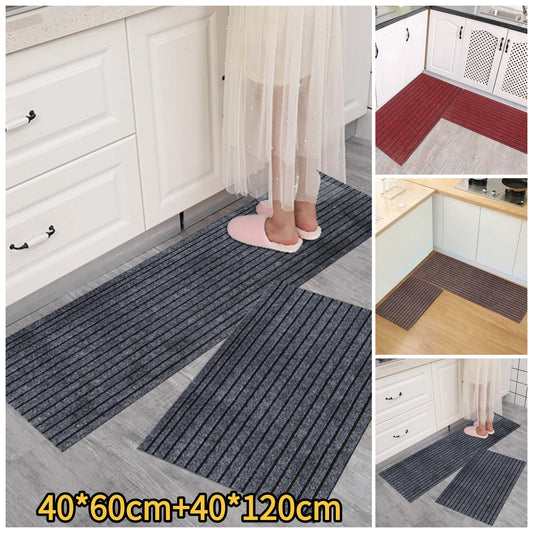 💥(40*60cm+40*120cm) Kuchyňská podložka s protiskluzovými pruhy, které absorbují vodu a olej