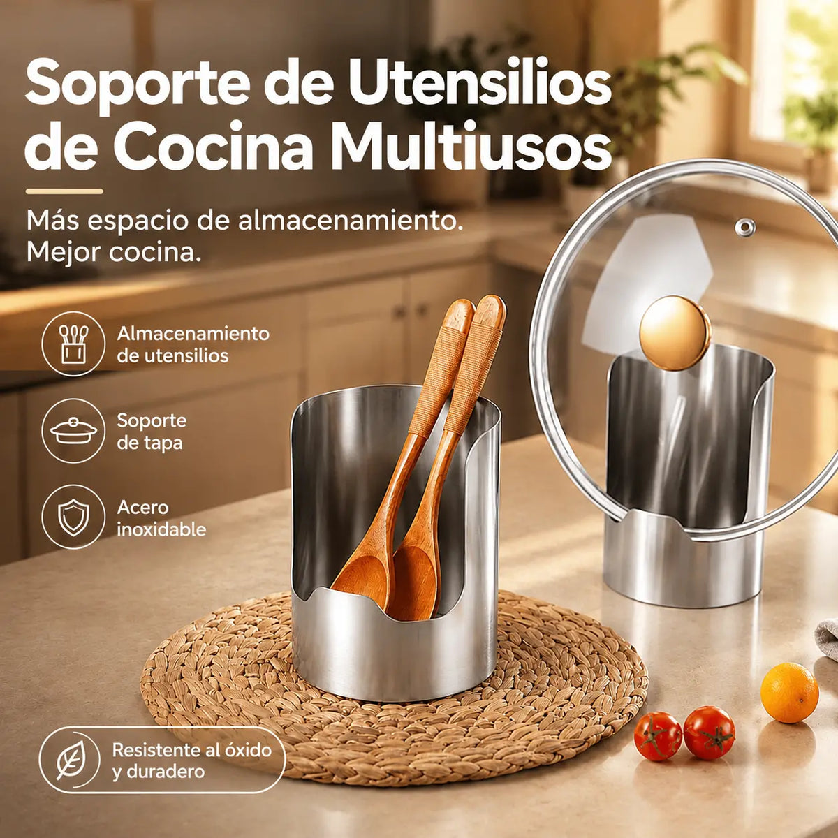 🔥【compre uno y llévese otro gratis 】🥄 Organizador multifuncional de utensilios de cocina: mantén todo organizado y al alcance de la mano ✨🏠