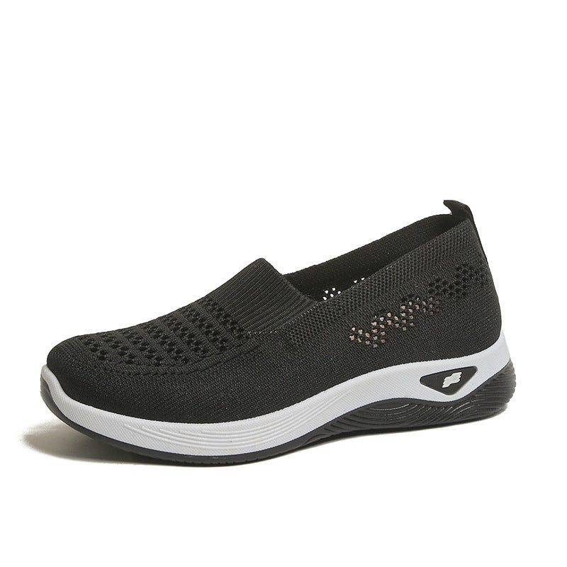💖Oferta por tiempo limitado🔥【35-43】🥿Zapatos nuevos de mujer tejidos, transpirables, casuales, antideslizantes para mamás, planos y flexibles._4248038