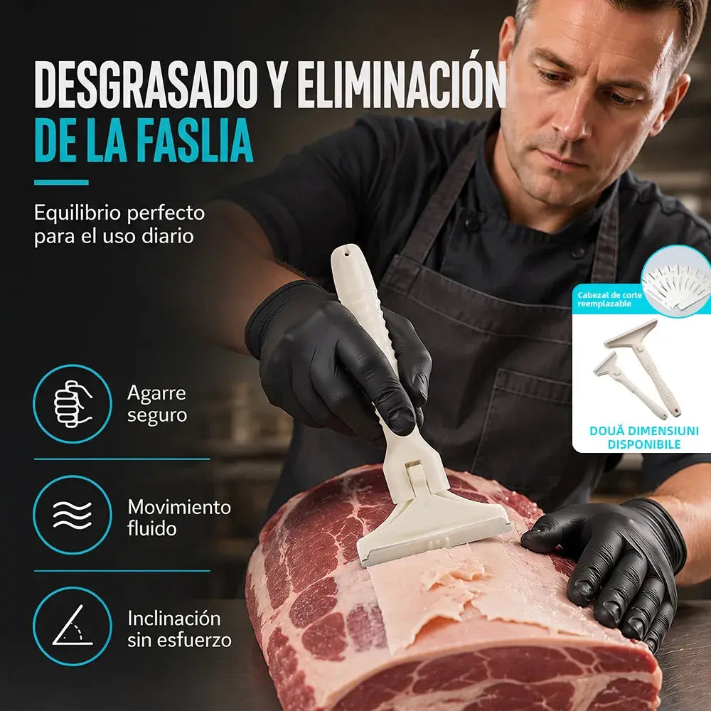 【2 mangos + 20 cuchillas】✂️ Rasuradora multiusos para cerdo y cordero – Cuchilla de acero para depilar, desgrasar y limpiar piel 🥩