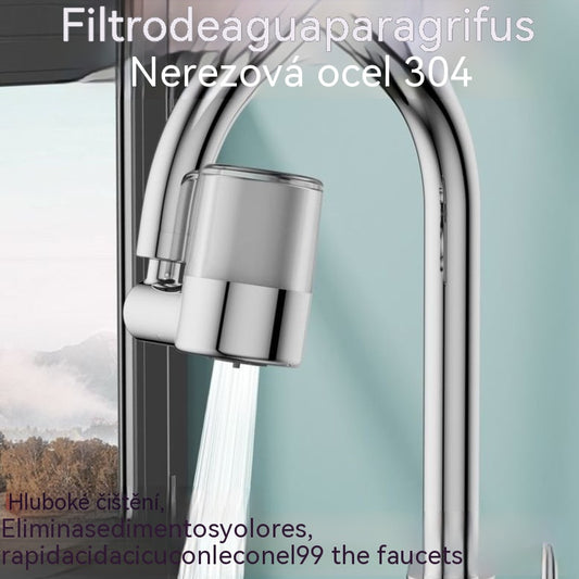 💧【Kupte 1 a dostanete 1 zdarma】✨ Vodní filtr na kohoutek z nerezové oceli 304 | Hloubkové čištění, odstraňuje usazeniny a pachy, rychlá instalace, kompatibilní s 99 % kohoutků 🚰