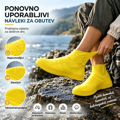 【2 para za 20 €】Zaščitite svoje superge pred premočenjem! Trpežne in vodoodporne prevleke za čevlje: nedrseče in kompaktne – preprosto jih pospravite v torbo 🌧️