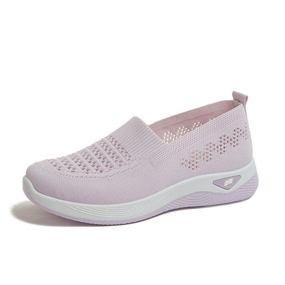💖Oferta por tiempo limitado🔥【35-43】🥿Zapatos nuevos de mujer tejidos, transpirables, casuales, antideslizantes para mamás, planos y flexibles._4248038