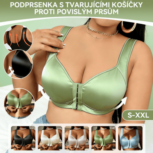 😍👙【3 piezas】【40-100 kg】Sujetador de mujer sin aros con cierre frontal