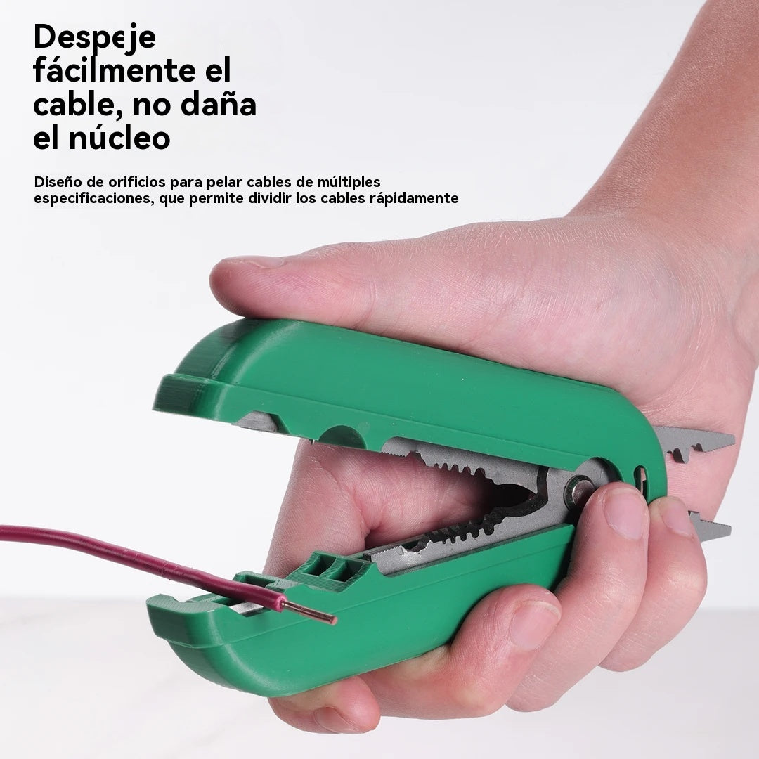 🔥🛠️Mini pelacables multifuncional, múltiples funciones en una sola pieza: ✅ pelado de cables ✅ corte de cables ✅ división de cables ✅ sujeción de cables