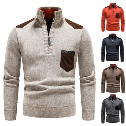 ❤️‍🔥【M–3XL】Pánský ležérní svetr se zipem, podzimní/zimní kolekce