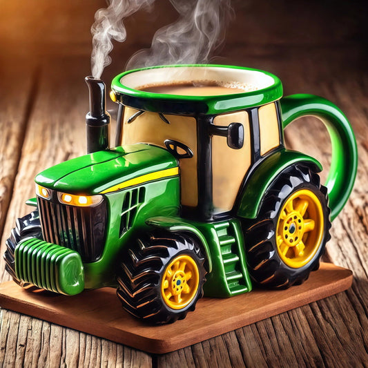 🚜☕Retro šálek kávy ve tvaru zemědělského traktoru
