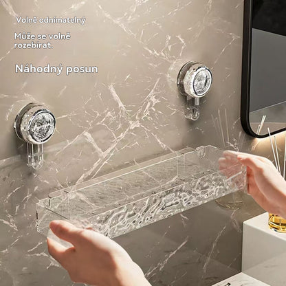 🍽️🧺🔥 Stojan na přísavky bez děrování, stylový vlnitý stojan na odpad, vhodný do kuchyně i koupelny