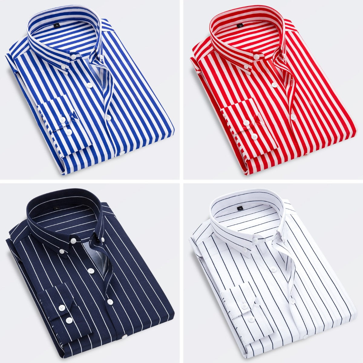 🔥【M-5XL】2025 Ανδρικό επαγγελματικό ριγέ πουκάμισο με μακριά μανίκια