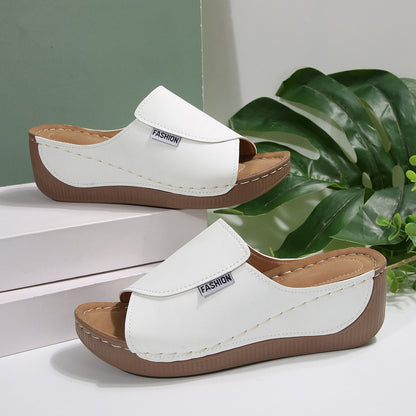 [Nuevos productos 2026] [36-43] Zapatillas de cuña con suela gruesa para mujer-E