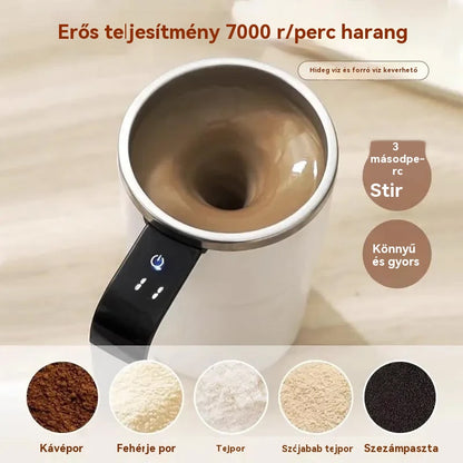 ☕🔋Újratölthető kávésbögre-készlet automata mágneses keverővel⚡- 4202152