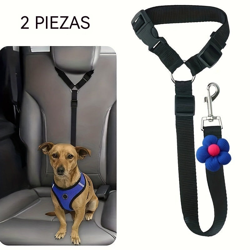 [2 pieza 23 euros] Cinturón de seguridad para perros y correa para pasear (2 en 1)