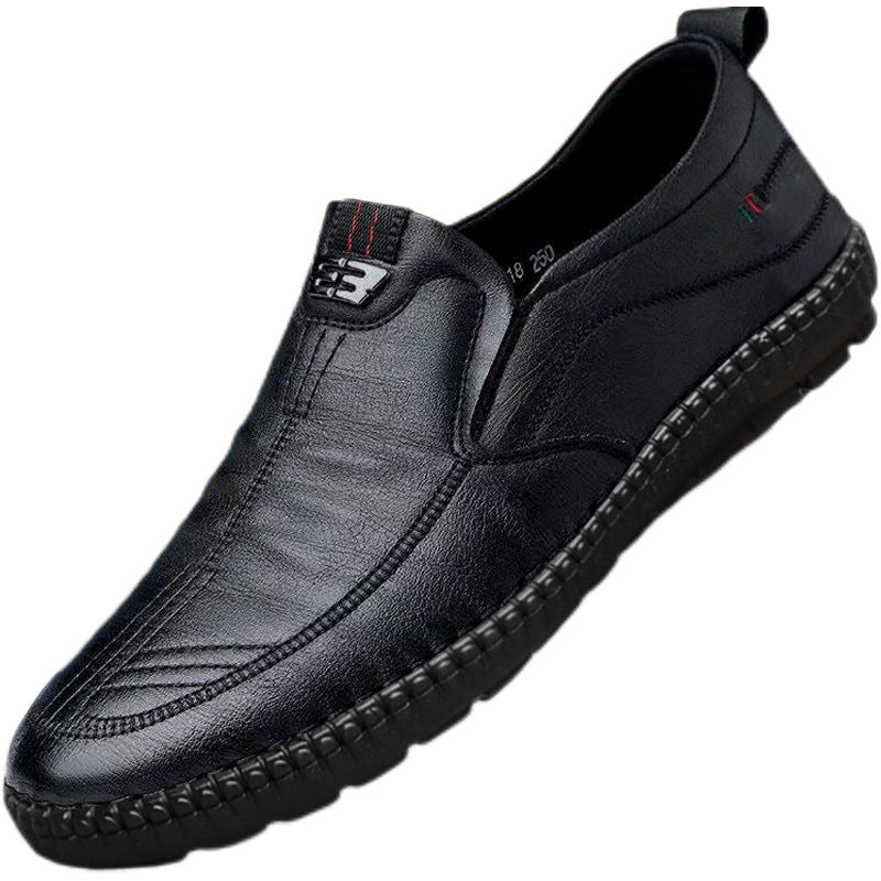 【39-44】 2026 zapatos casuales de cuero para hombres de mediana edad y personas mayores