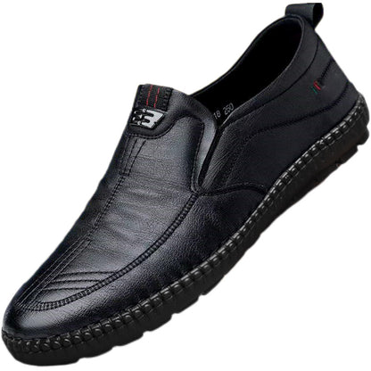 【39-44】 2026 zapatos casuales de cuero para hombres de mediana edad y personas mayores