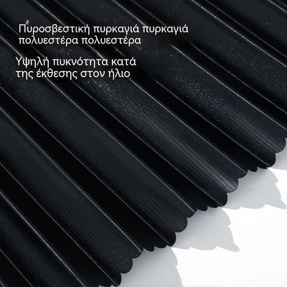 Σκίαστρο παραθύρου αυτοκινήτου με συρόμενη ράγα και θερμομονωτική στρώση
