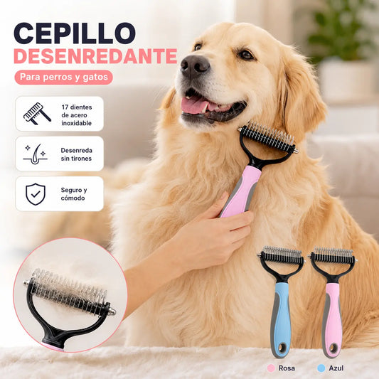 🐶【Compre 1 y obtenga 1 gratis，2 piezas】Cepillo de doble cara para el aseo de mascotas y la eliminación de pelo