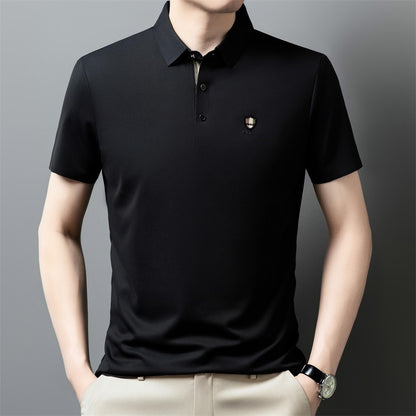 ⏳ Časově omezená nabídka【M-4XL】2026 Hedvábné ležérní polo triko s polovičními rukávy