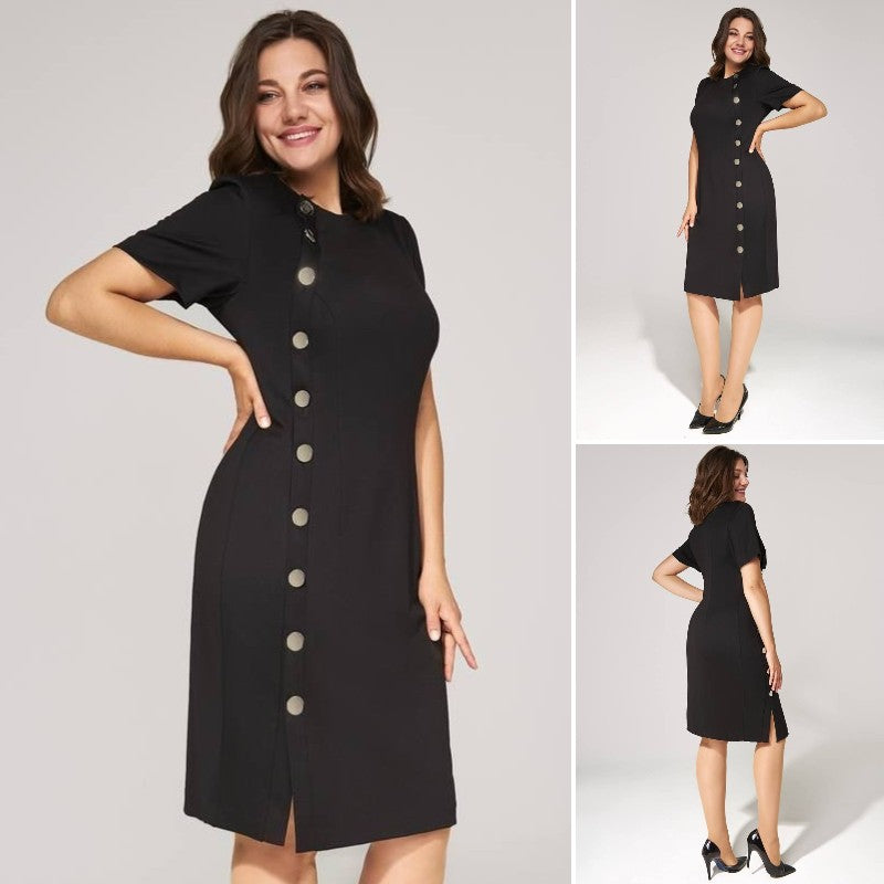 【S-5XL】 2024 Nové módní tenké elegantní šaty-3723669