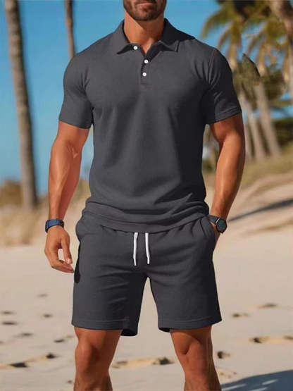 [Oferta por tiempo limitado]【S~3XL】Traje de pantalón corto de manga corta para hombre