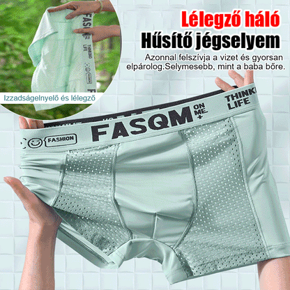 🔥6 kusů za 660 Kč🔥🔥 Nový styl, pohodlné a prodyšné, síťované, ledové hedvábné boxerky velké velikosti-3974540
