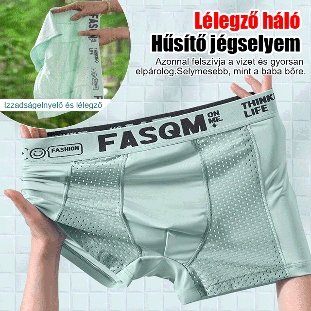 ⏰【6 piezas 32 euros】Calzoncillos bóxer de malla transpirable de seda helada para hombre