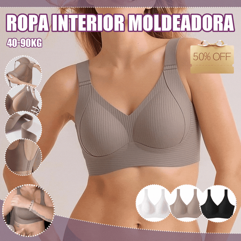 😍【Paquete de 2】Sujetador inalámbrico de una pieza para mujer❤️【40-95 kg】