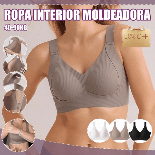 😍【Paquete de 2】Sujetador inalámbrico de una pieza para mujer❤️【40-95 kg】