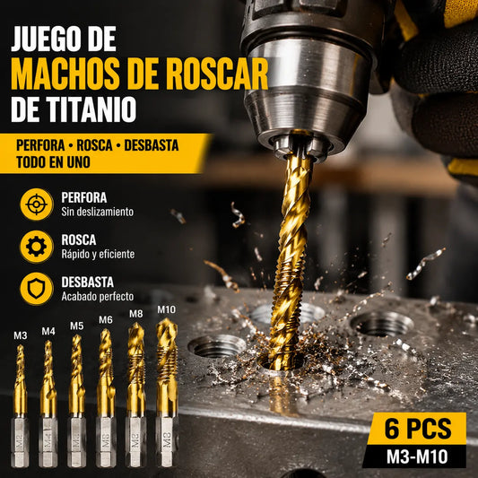 🔥【Compra 6 y obten 6 gratis（12 piezas）】🧰🔩 Juego de brocas multiusos