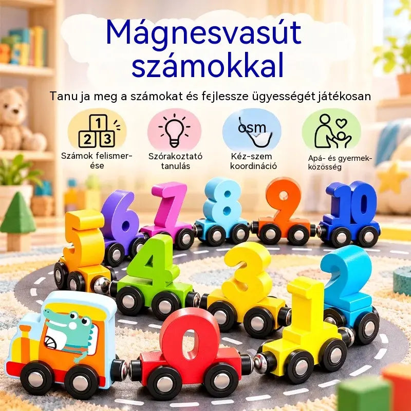 🔥1-et vesz, 1-et ajándékba kap🔥🚂 Mágneses számvonat gyerekeknek | Fejlesztő építőjáték – tanulás játékon keresztül