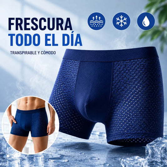 4 piezas （L-4XL）🔥2026 Nuevos calzoncillos bóxer de seda helada para hombre, modal, talla grande, con malla antibacteriana