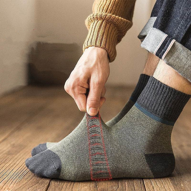 😍🧦【10 ζεύγη】Φθινοπωρινό και χειμερινό αντιβακτηριδιακό, αποσμητικό και ζεστές μάλλινες κάλτσες-4123140