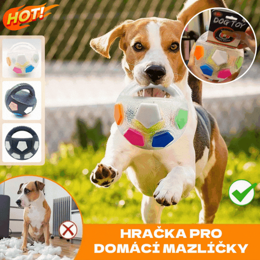 ⚽🐕🔥Hračka pro psy - fotbal, interaktivní a proti kousnutí odolné potřeby pro border kolie, labradory a corgi.