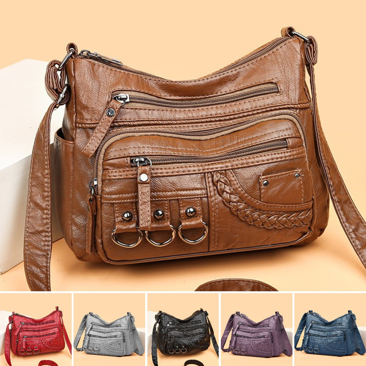 💥【50% popusta na ograničeno vrijeme】👜2026 nova mekana kožna torba velikog kapaciteta za rame/crossbody - 4204503