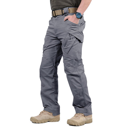 👖【S-5XL】Voděodolné outdoorové taktické kalhoty odolné proti opotřebení s více kapsami-3730507