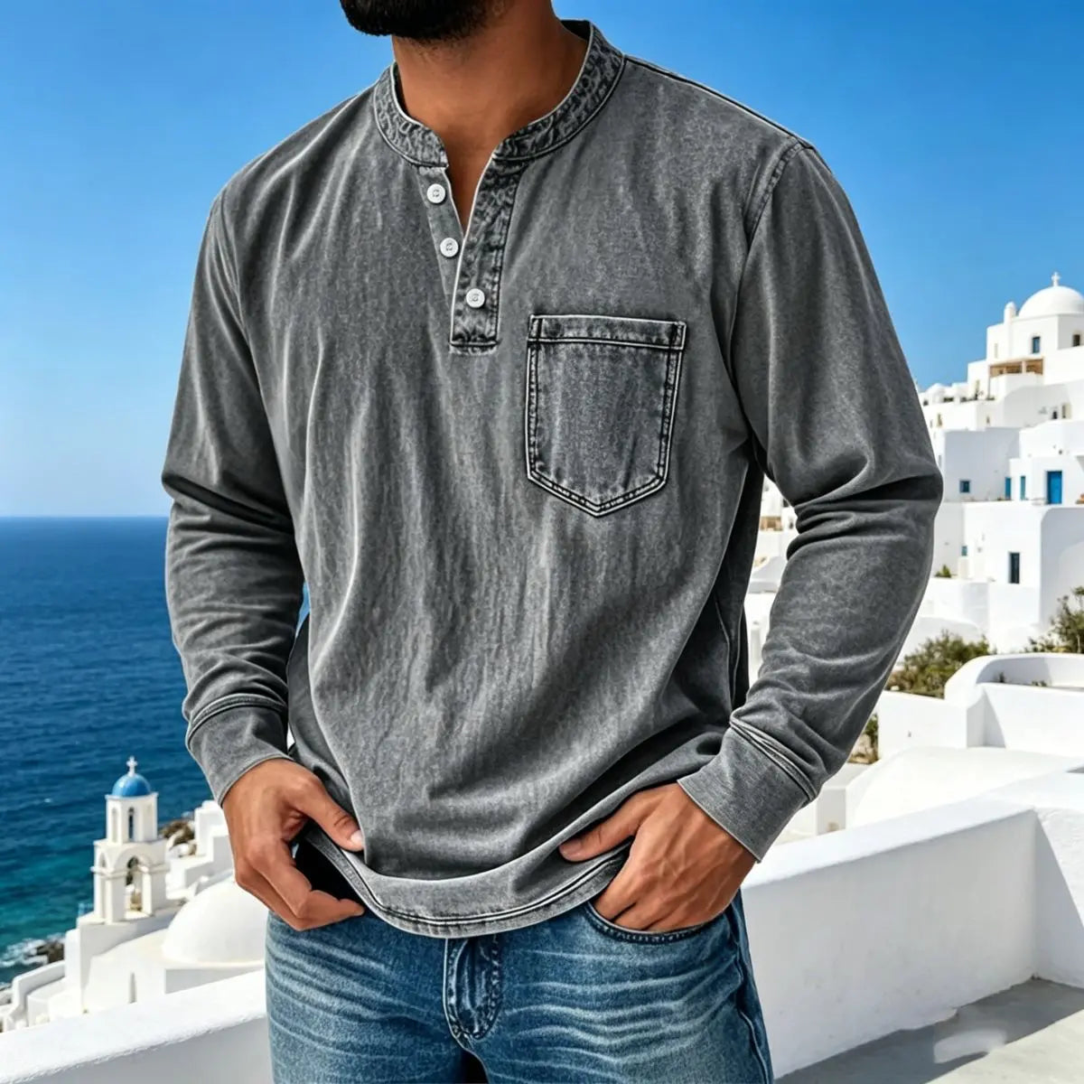 👔 【S–5XL】Pánské ležérní a módní tričko na jaro a podzim