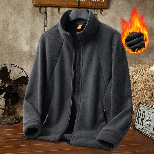 🔥 50% sleva 🔥[M-5XL] Pánská silná fleecová bunda, dostupná ve velkých velikostech, teplá a pohodlná na podzim a zimu.