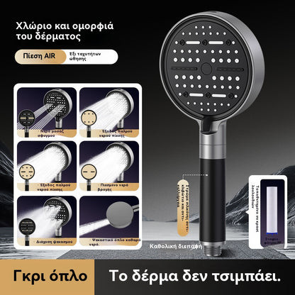 💦🚿【Kup 1, odbierz 2】Głowica prysznicowa o wysokim ciśnieniu z 6 trybami pracy. Głowica prysznicowa do wann z termostatem-4164635