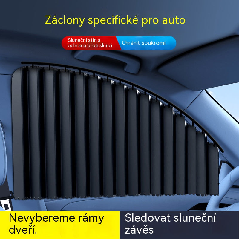 [Sada 4 kusů] Sluneční clona do auta s posuvnými lištami a funkcí tepelné izolace