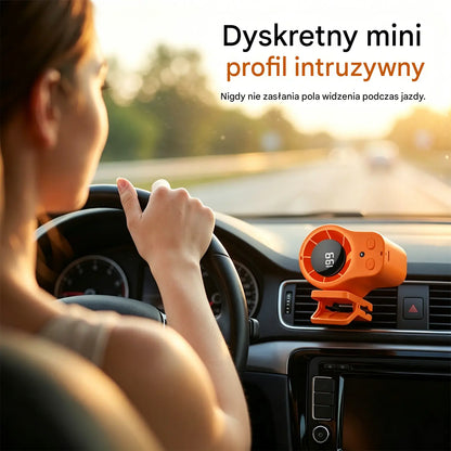 🌀 Wentylator bezobsługowy z wyświetlaczem LED, wbudowanym klipsem i 199 poziomami regulacji