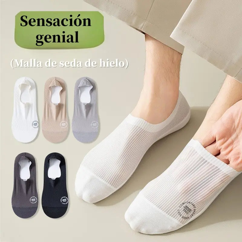 🧦【6 pares 27 euros】Calcetines invisibles transpirables de malla fina antideslizantes universales de 6 piezas