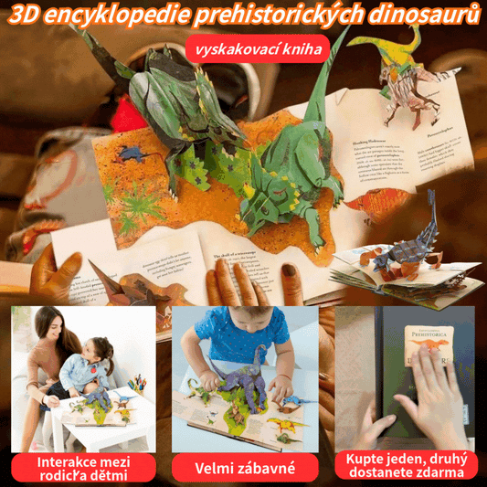【50% OFF】🔥【Compra 1 y llévate 1 gratis】📕 Enciclopedia de dinosaurios prehistóricos en 3D Libro desplegable Enciclopedia de dinosaurios
