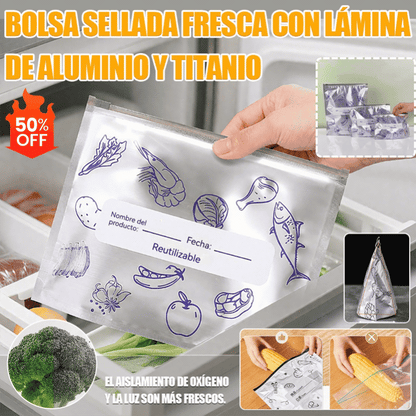 🍽️🏠【30 bolsas】Un total de 30 bolsas de papel de aluminio antibacterianas, súper fáciles de usar, para conservar la frescura.