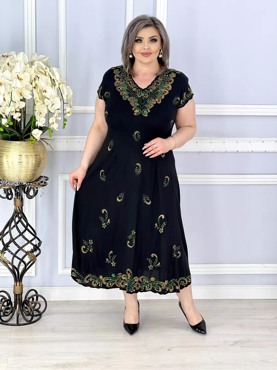 🌸【S-5XL】2025 Elegantní potištěné a vyšívané šaty