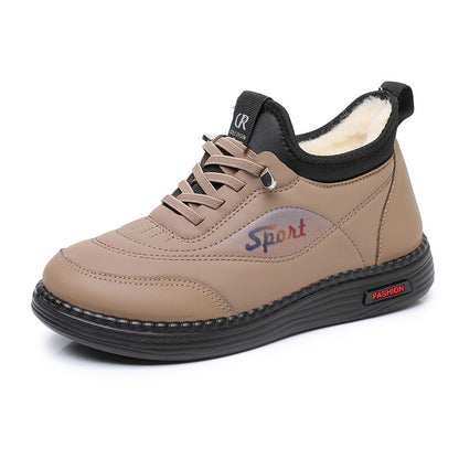 💥【Kupte 1 a získejte 1 zdarma】👟【35-41】Nové zimní sametové a hrubé protiskluzové boty pro maminky, módní a všestranné teplé bavlněné boty, sněhule s měkkou podrážkou