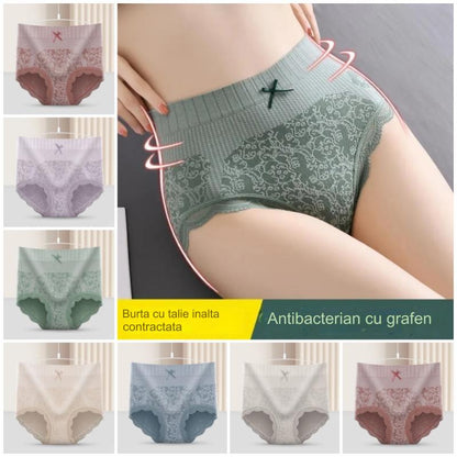 🔥【Kupte 4, dostanete 4 zdarma】 🔥Dámské antibakteriální hygroskopické spodní prádlo s vysokým pasem-3726809